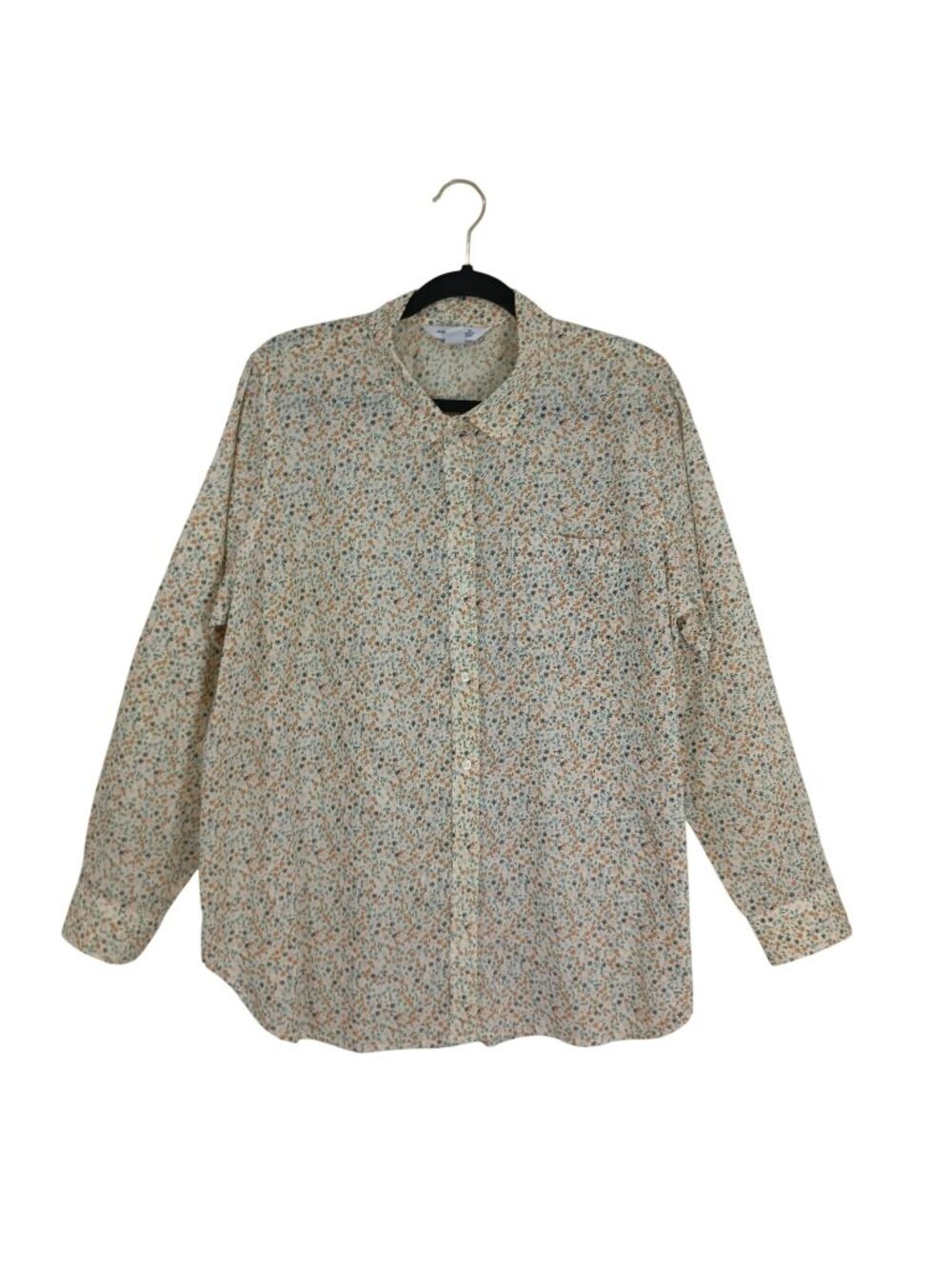 Floral Tunic Button-Down Shirt 100% Cotton Size XL Womens By Old Navy